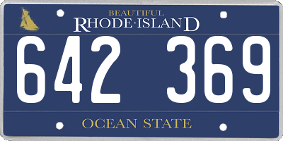 RI license plate 642369