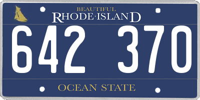 RI license plate 642370