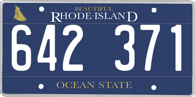 RI license plate 642371