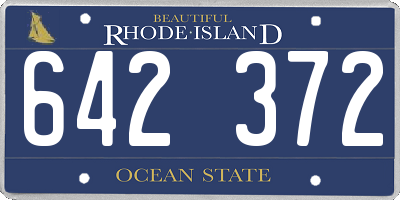 RI license plate 642372