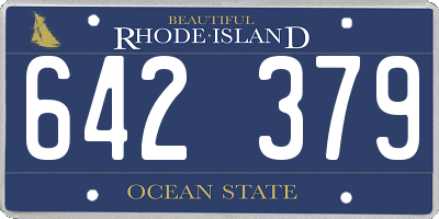 RI license plate 642379