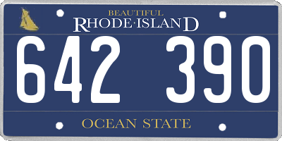 RI license plate 642390