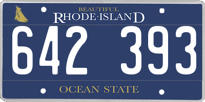 RI license plate 642393