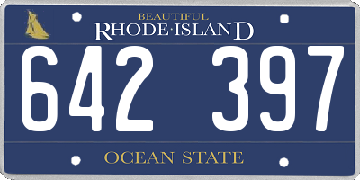 RI license plate 642397