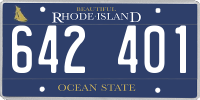 RI license plate 642401