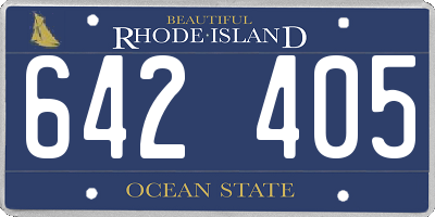 RI license plate 642405