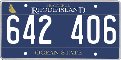 RI license plate 642406