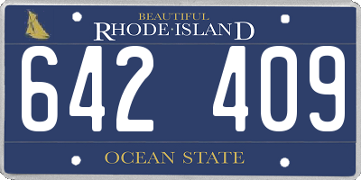 RI license plate 642409