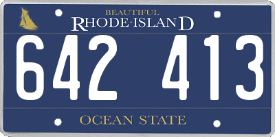 RI license plate 642413