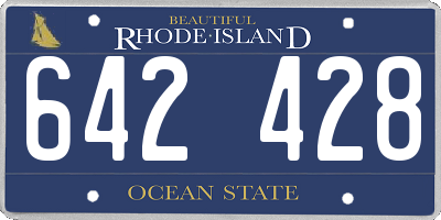 RI license plate 642428