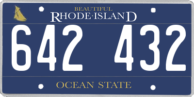 RI license plate 642432
