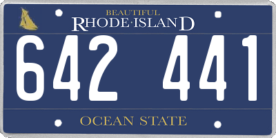 RI license plate 642441