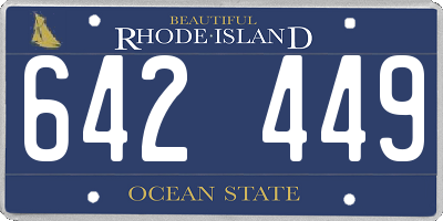 RI license plate 642449