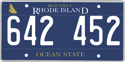 RI license plate 642452