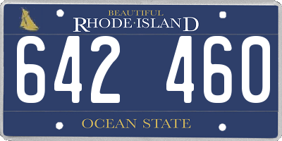 RI license plate 642460