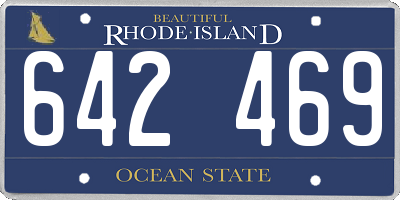 RI license plate 642469