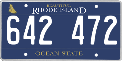 RI license plate 642472