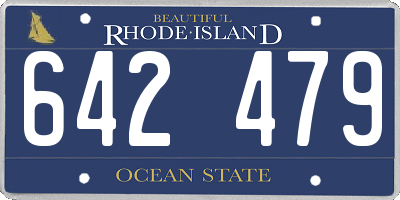 RI license plate 642479