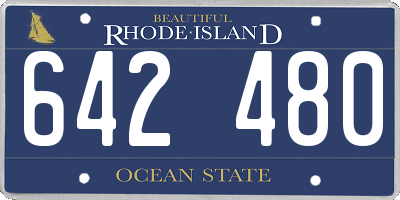 RI license plate 642480