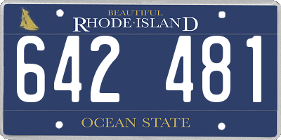 RI license plate 642481
