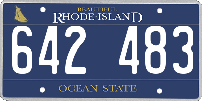 RI license plate 642483