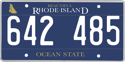 RI license plate 642485