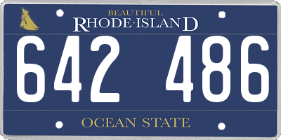 RI license plate 642486