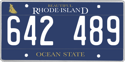 RI license plate 642489
