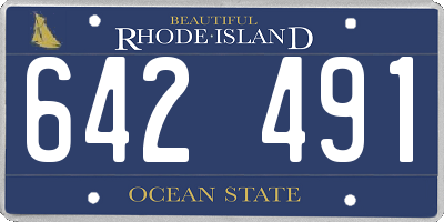 RI license plate 642491