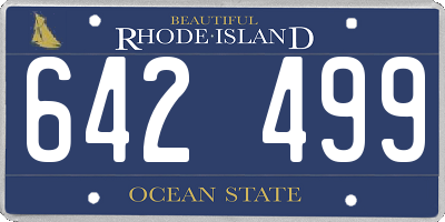 RI license plate 642499