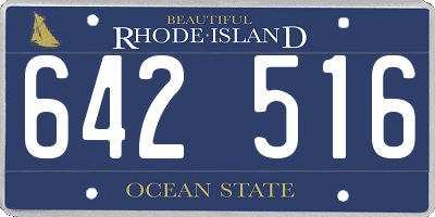 RI license plate 642516