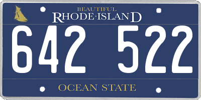 RI license plate 642522