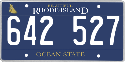 RI license plate 642527