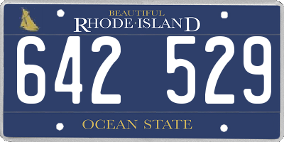RI license plate 642529