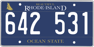 RI license plate 642531