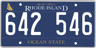 RI license plate 642546