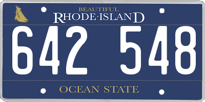 RI license plate 642548