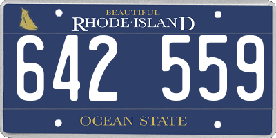 RI license plate 642559