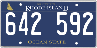 RI license plate 642592