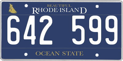 RI license plate 642599