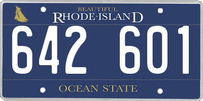 RI license plate 642601