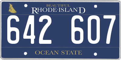 RI license plate 642607