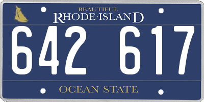 RI license plate 642617