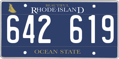 RI license plate 642619