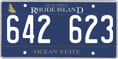 RI license plate 642623