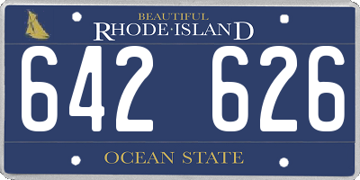 RI license plate 642626