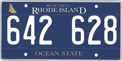 RI license plate 642628