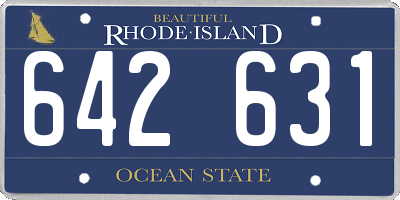RI license plate 642631
