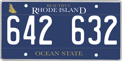 RI license plate 642632
