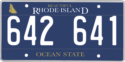 RI license plate 642641